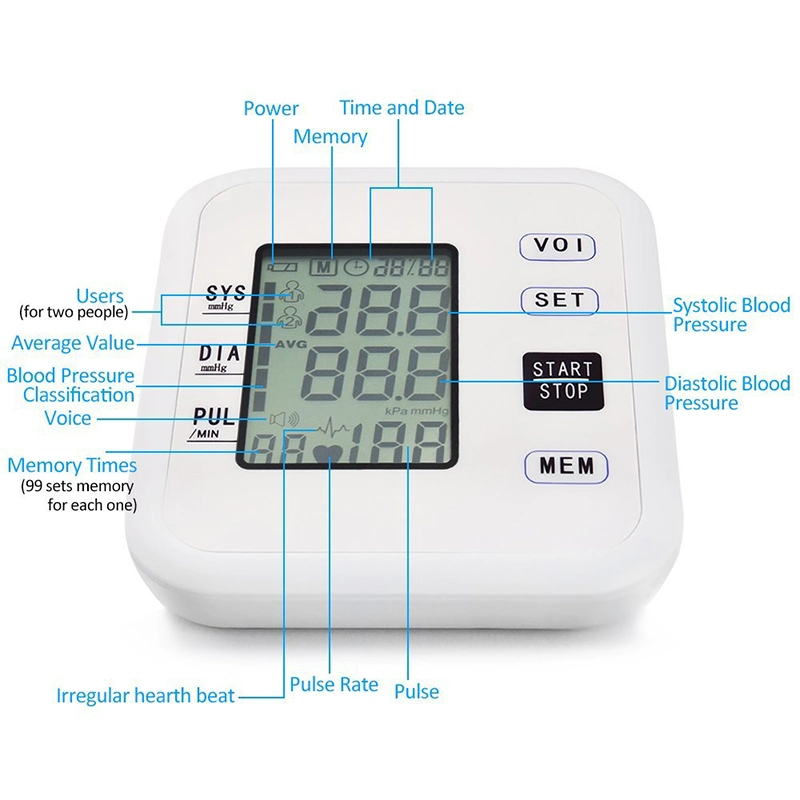 Health Care Digital Accurate Arm Type Portable Bluetooth Heart Rate Tonometer Blood Pressure Monitor