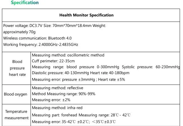 6-in-1 Patient Monitor ECG Blood Pressure Blooe Glucose Temperature Oxymetry Heart Rate Smart Health Monitor