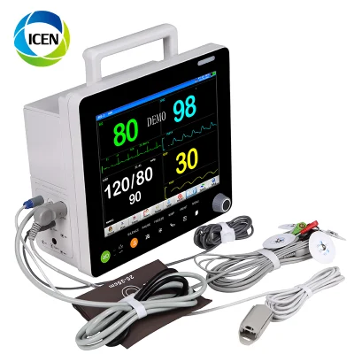 in-C006-1 New ICU ECG Medical Heart Rate Monitoring Multi Parameter 15 Inch Patient Monitor Price