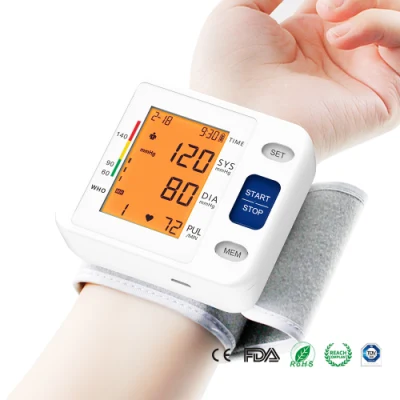 Home Medical Intelligent Automatic Wrist Blood Pressures Monitor and Heart Rate for Home Elder Use