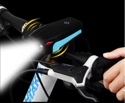 Bicycle Accessories Bike Light Loud Horn High Brightness USB Rechargeable Bicycle Headlight Wbb16728