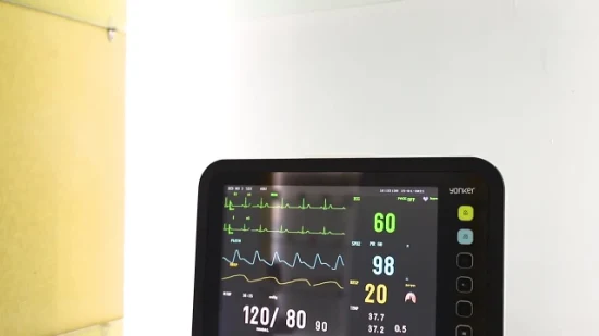 Patient Monitor ECG SpO2 NIBP Temp Resp Heart Rate for ICU and Ambulance