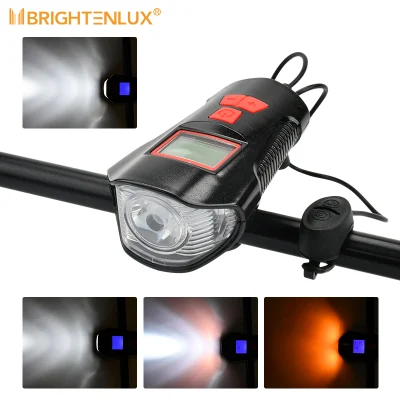 Brightenlux Bicycle Light Manufacturer Wholsale USB Rechargeable Front Bike Light with Bell Horn